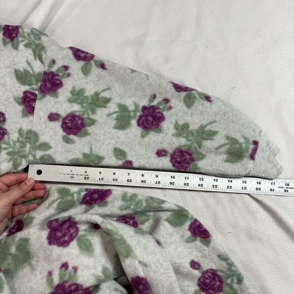 Victoria’s Secret Country Gray Purple Floral One Piece Soft Pajamas - Picture 6 of 9